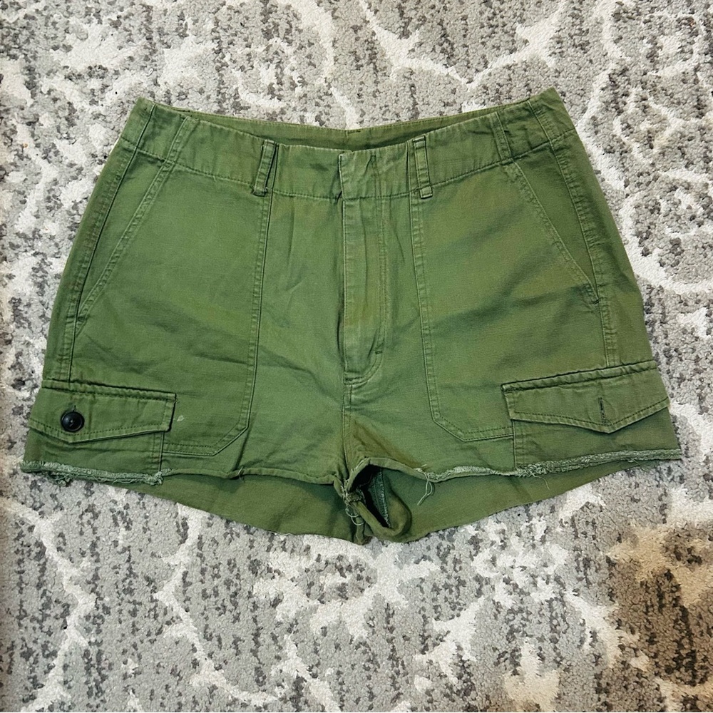 Pull&Bear Forest Green Women's Cargo Shorts